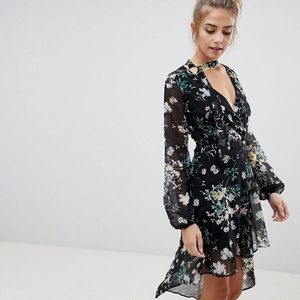 bershka Neck Detail Dress